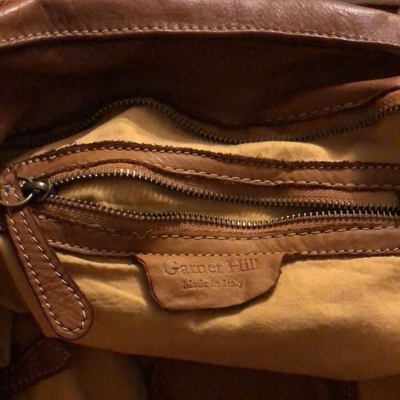 Garnet hill woven leather hobo bag made in Italy - Picture 4 of 7